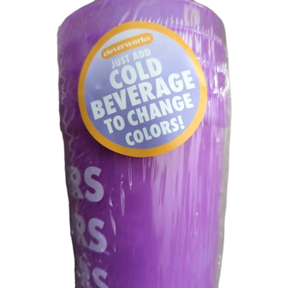 4 Color Changing Cheers Plastic Cups Purple Party Birthday Bridal Bachelorette - Picture 2 of 3